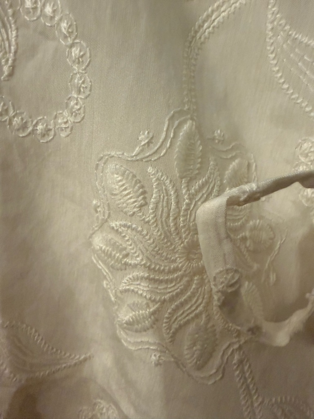 Cream Embroidered Tie-Front Vest - Picture 8 of 9